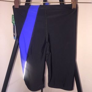 NWT Speedo Jammer Blue/Black Sz 26 051650H